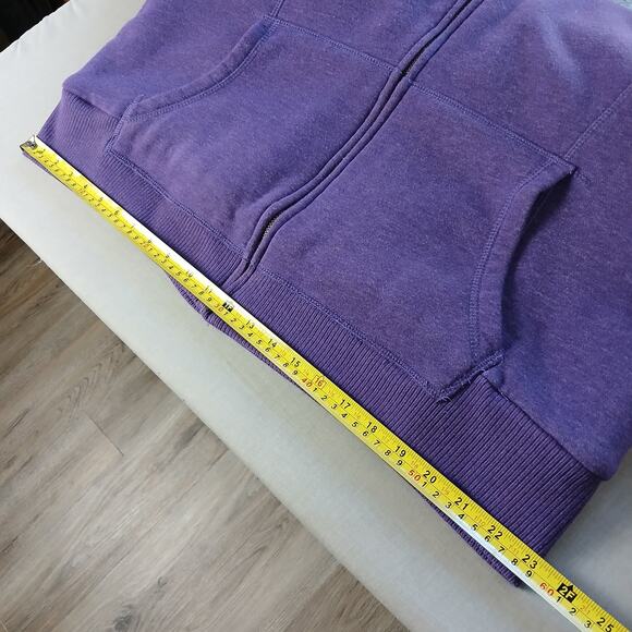 Old Navy Cozy Hoodie in Purple Majesty XXL full zip fleece faux fur sequin logo - Picture 12 of 14